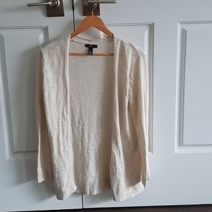 Gap Slub Knit Oatmeal Open Front Cardigan Small